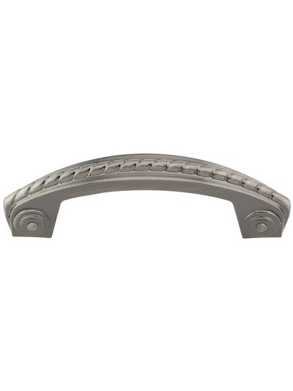 Rhodes Rope Detail Cabinet Pull - 3 inch Center-to-Center in Brushed Black Nickel.